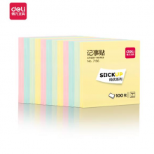 得力（deli）12本彩色便利贴粘性便签纸 76*76mm 7156