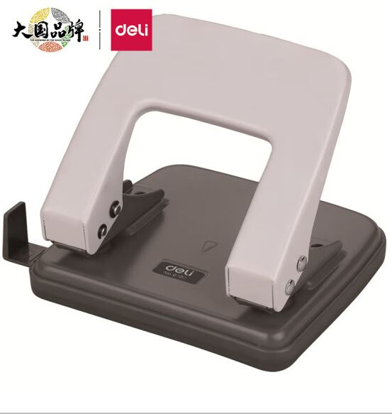 得力(deli)φ6mm可打20页两孔打孔器打孔机(带标尺) 中号混色0102